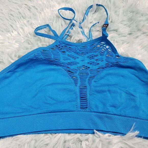 Victoria's Secret Seamless Cutout Bralette And Hiphugger Blue Size XSmall - Picture 4 of 6